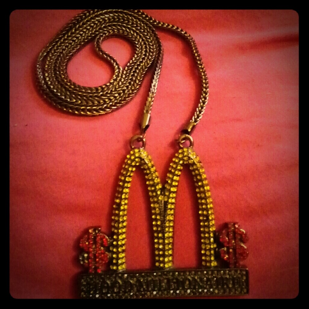 chain wit custom medallion.